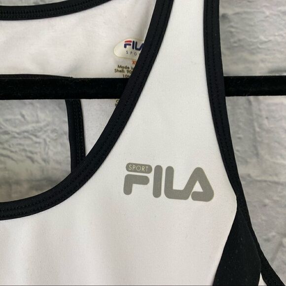Fila dri fit tank w/pocket white & black sz XS - Picture 4 of 8